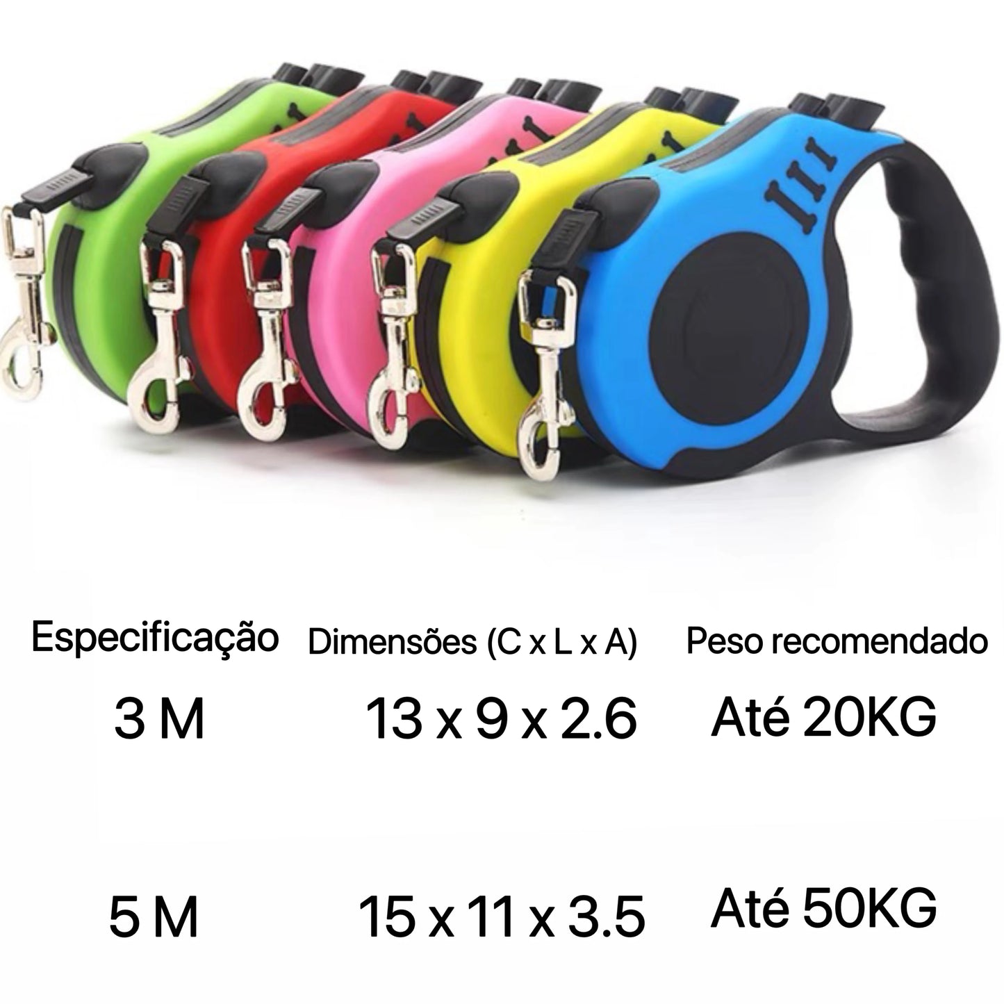 Guia Retrátil para Cães e Gatos - Facilidade e Controle em Passeios