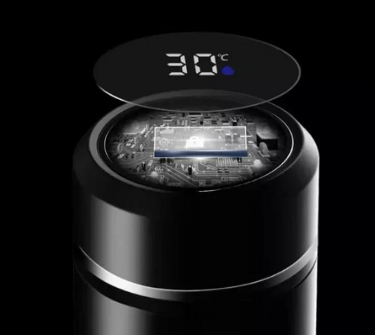 Garrafa Térmico Inox com Sensor Digital de Temperatura LED - Bebidas Quentes e Frias