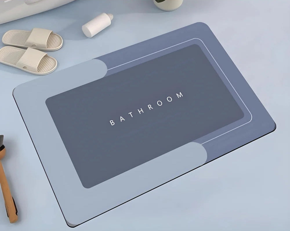 Tapete Retangular Antiderrapante para Banheiro – Rápida Absorção de Água