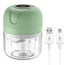 Processador Elétrico Portátil 250 ml USB, 3 Lâminas de Aço Inox, Bivolt - Ideal para Alimentos