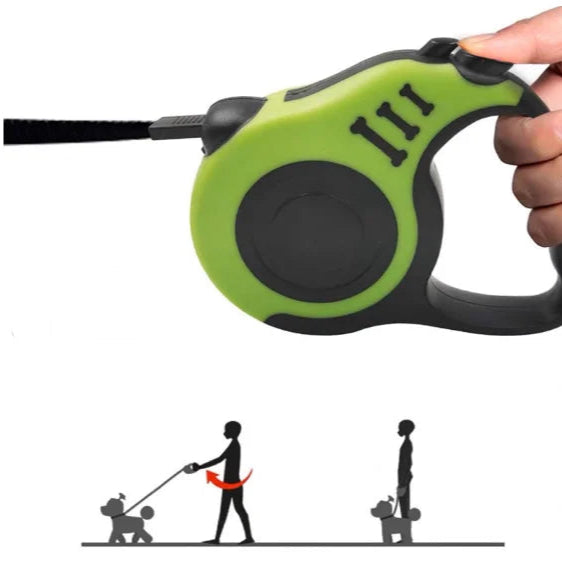 Guia Retrátil para Cães e Gatos - Facilidade e Controle em Passeios
