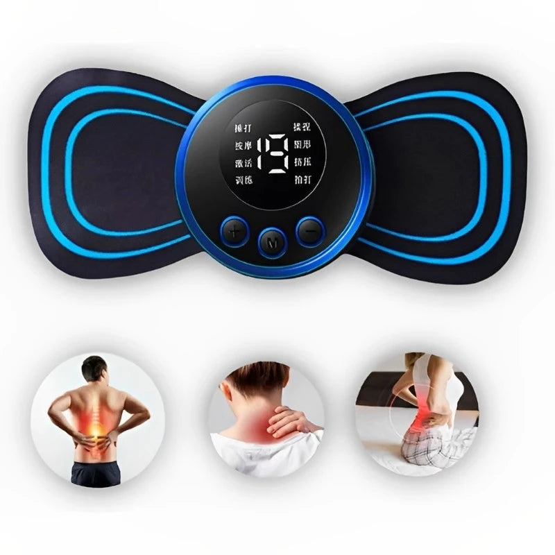 Massageador Elétrico EMS – Alívio Eficaz para Dores Musculares e Cervicais